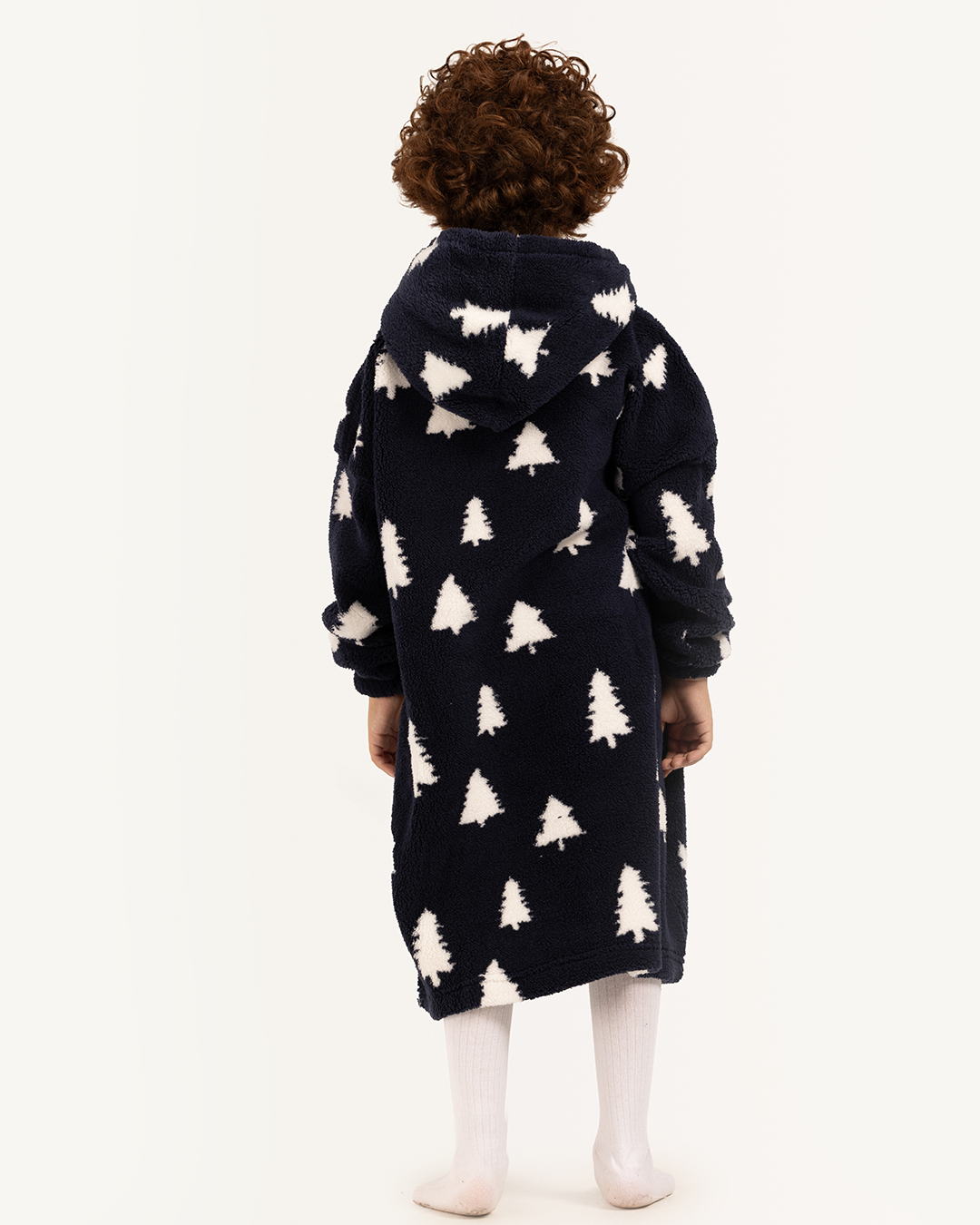 بطانية بأكمام و كابيشون أشجار الكريسماس