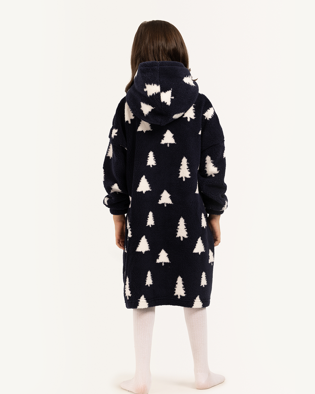 بطانية بأكمام و كابيشون أشجار الكريسماس