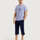 Men's half-sleeved pajamas with capri pants