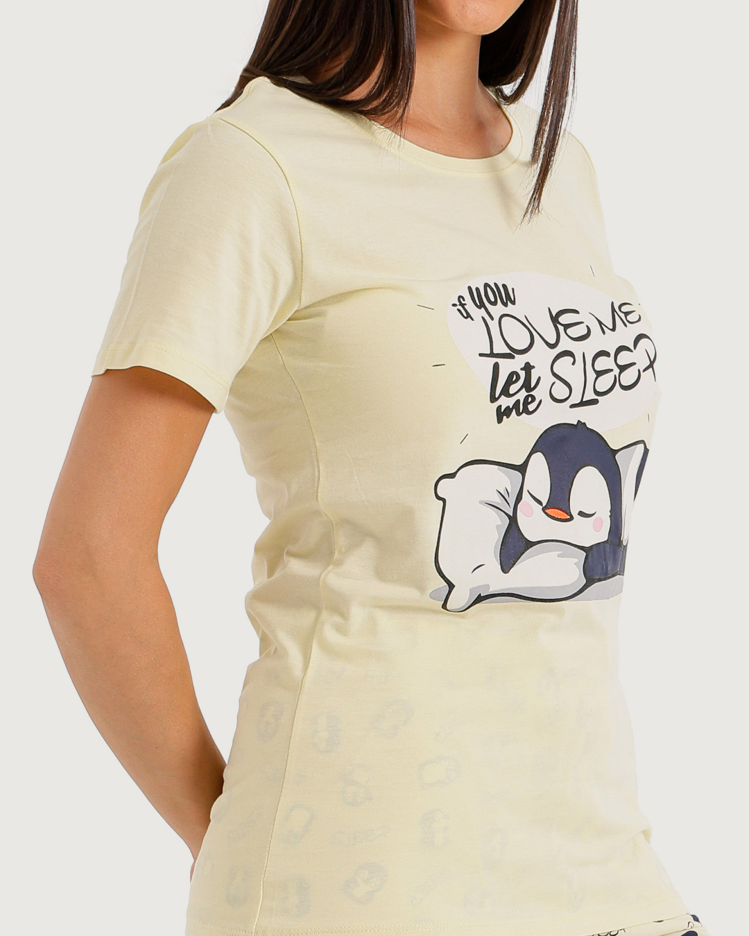 Penguin  بيجاما حريمي نص كم وبنطلون