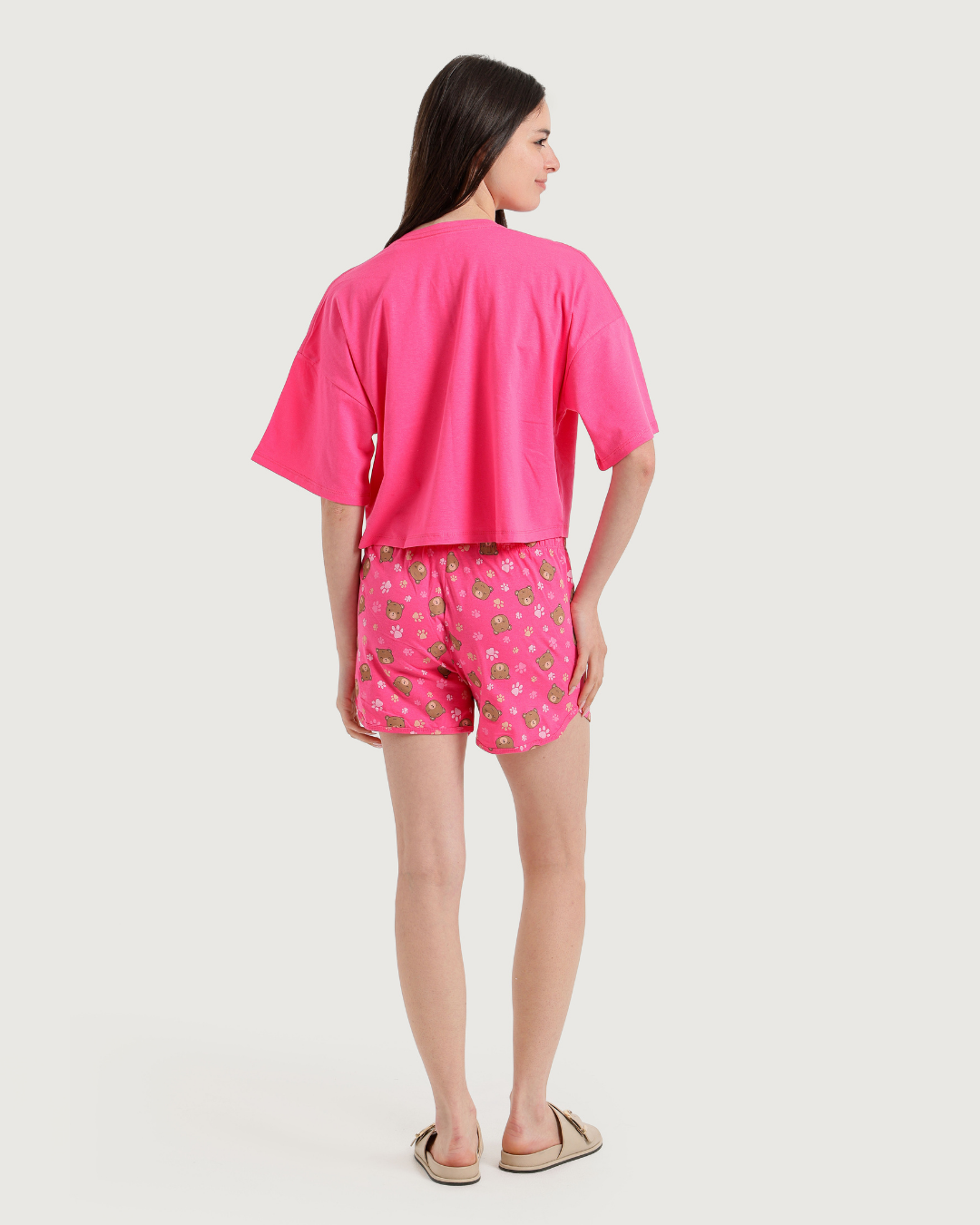 Teddy bear  بيجاما حريمي اوفر سايز وهوت شورت