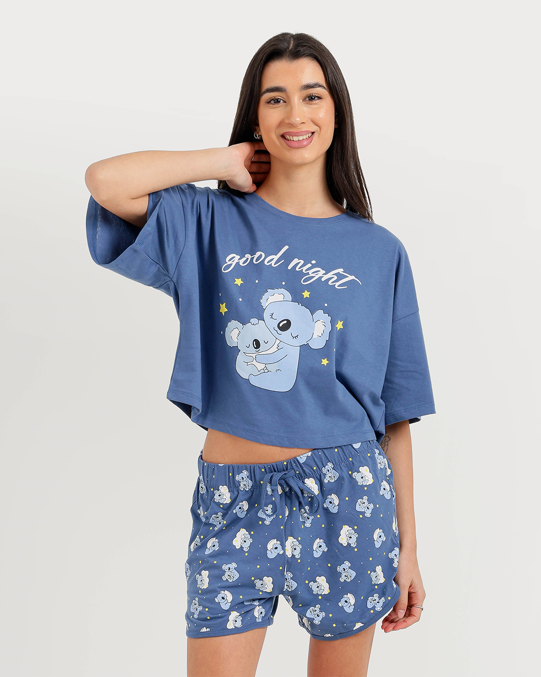 Koala  بيجاما حريمي اوفر سايز وهوت شورت