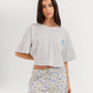Oversized pajamas and short shades for women with blue eyes