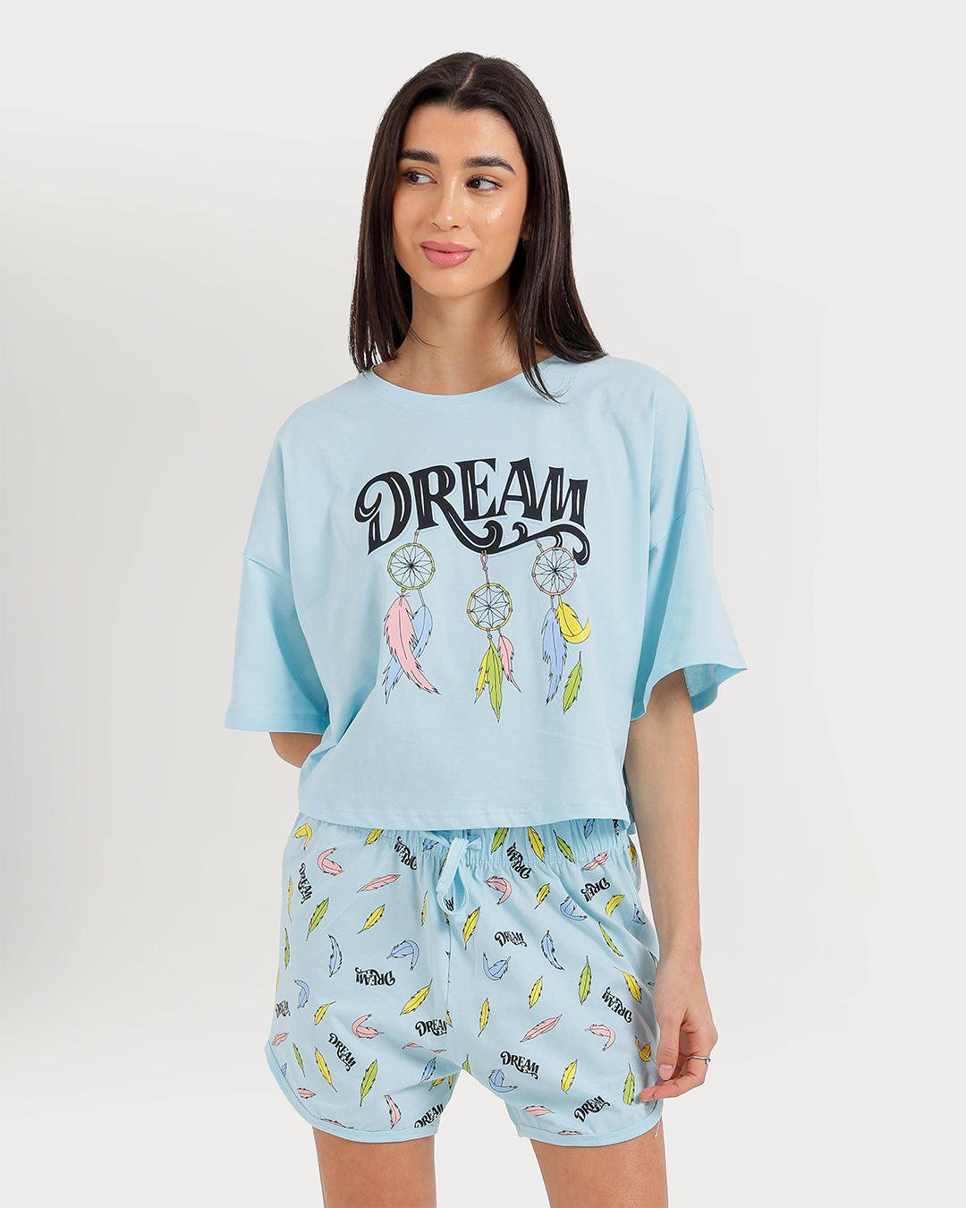 Dream  بيجاما حريمي اوفر سايز وهوت شورت