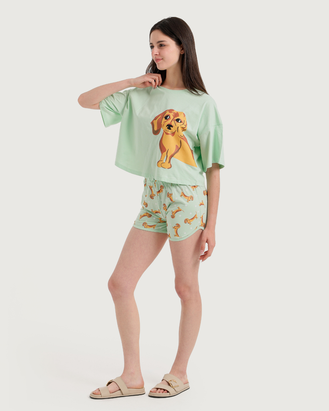 Bobby Spanish  بيجاما حريمي اوفر سايز وهوت شورت