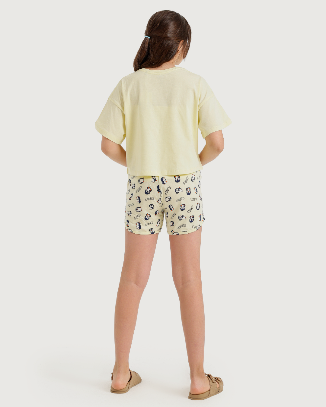 Penguin Girls' Oversized Pajamas and Hot Shorts