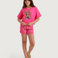 Teddy Bear Girls' Oversized Pajamas and Hot Shorts