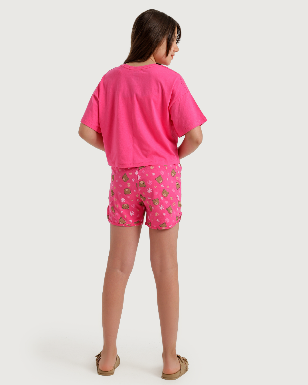 Teddy Bear Girls' Oversized Pajamas and Hot Shorts