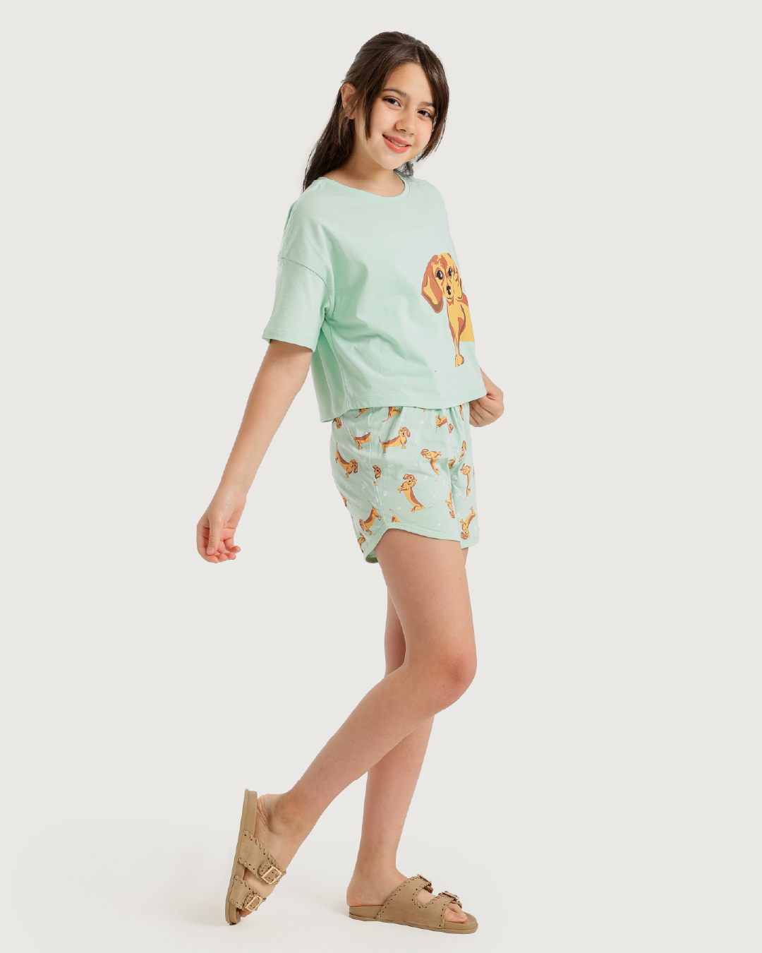 Bobby Spanish Girls' Oversized Pajamas and Hot Shorts