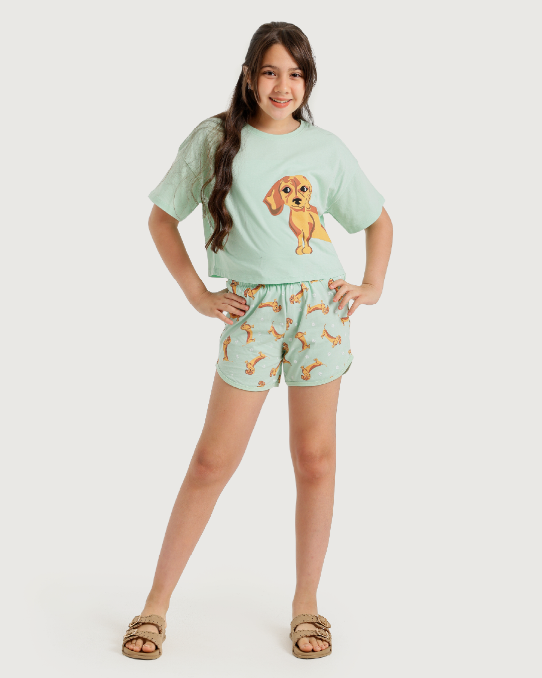 Bobby Spanish Girls' Oversized Pajamas and Hot Shorts