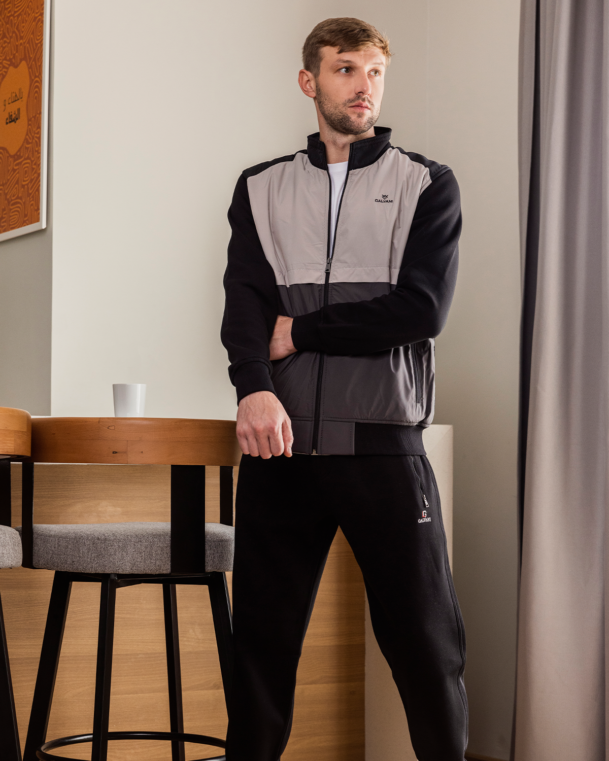 GALVANI Men's pajamas with zippers