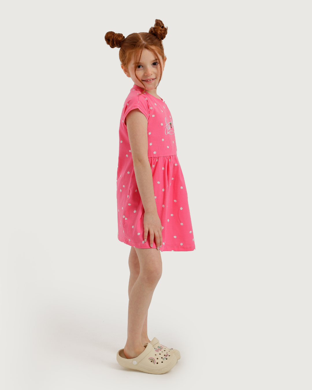 Girls' Half Sleeve Cashmere Strawberry