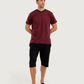 Men's half-sleeved pajamas with capri pants