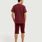 Men's Short Sleeve Pajamas with Capri Pants