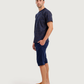 Men's Short Sleeve Pajamas with Capri Pants