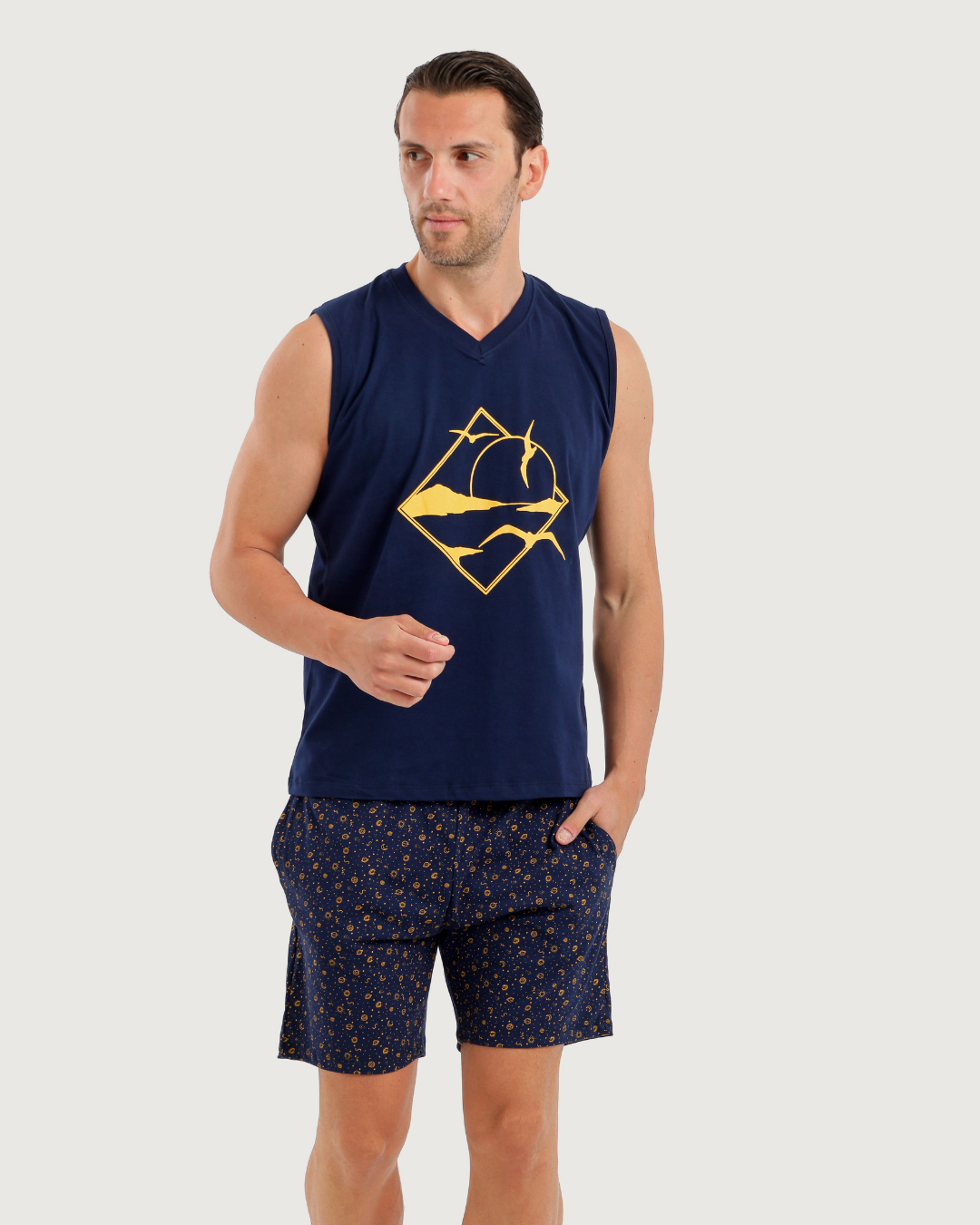 Men's cotton pajama with shorts