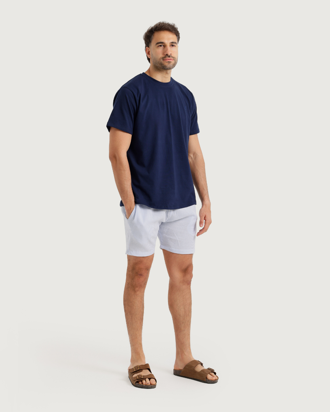 Men's half-sleeved pajamas with shorts