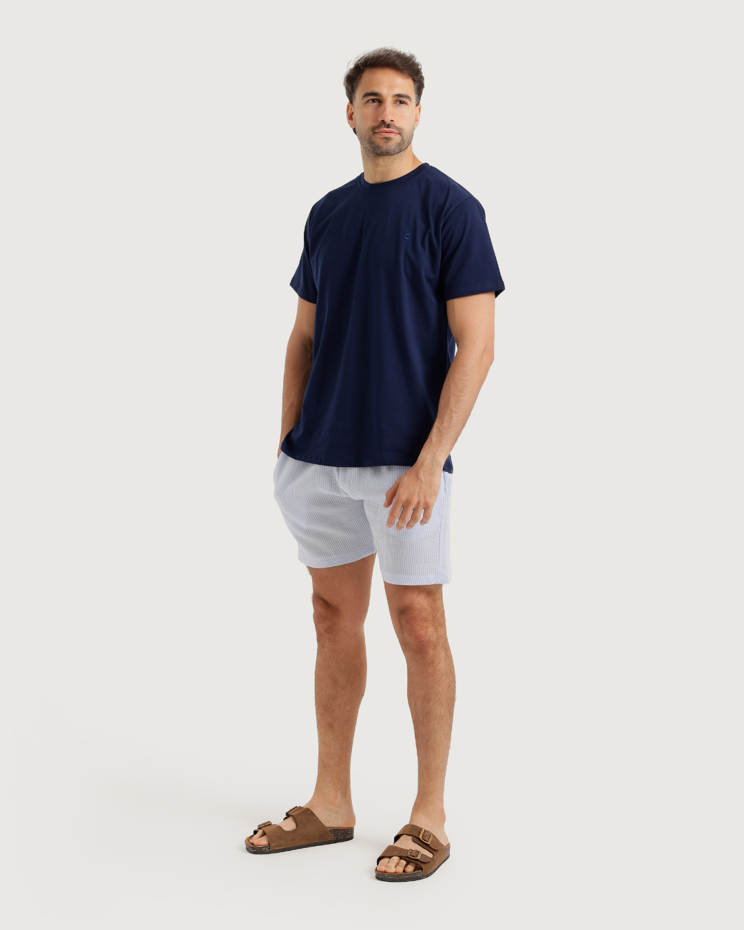 Men's half-sleeved pajamas with shorts