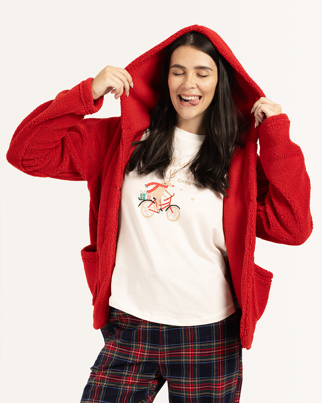 بيجاما 3 قطع أجواء الكريسماس