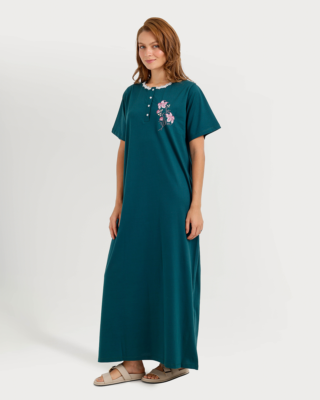 Women's Lycra Half Sleeve Nightgown
