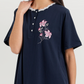 Women's Lycra Half Sleeve Nightgown