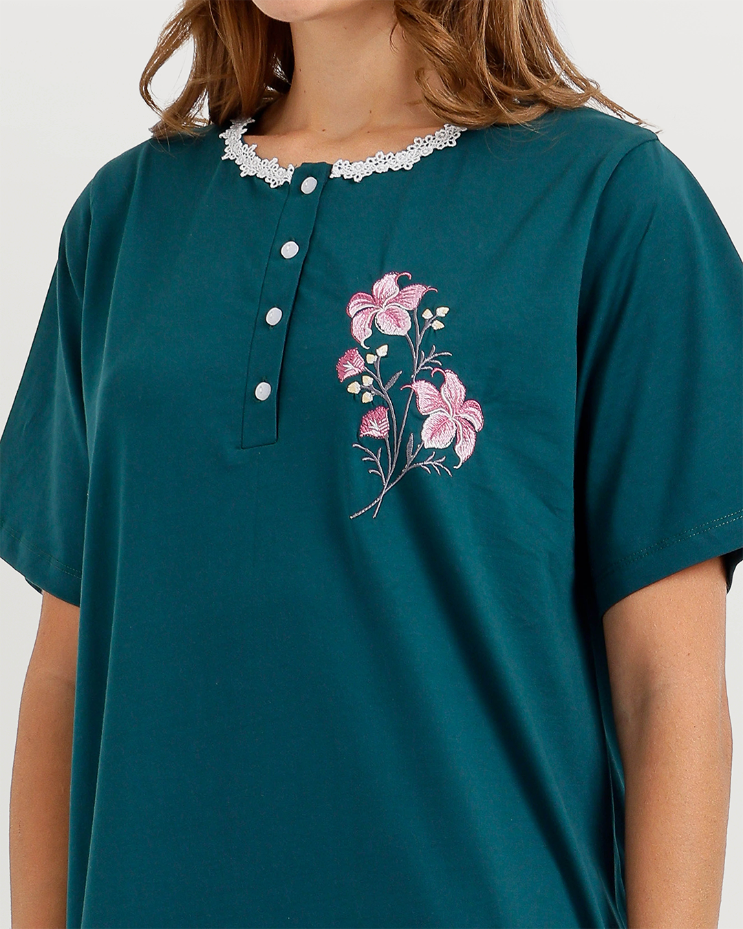 Women's Lycra Half Sleeve Nightgown