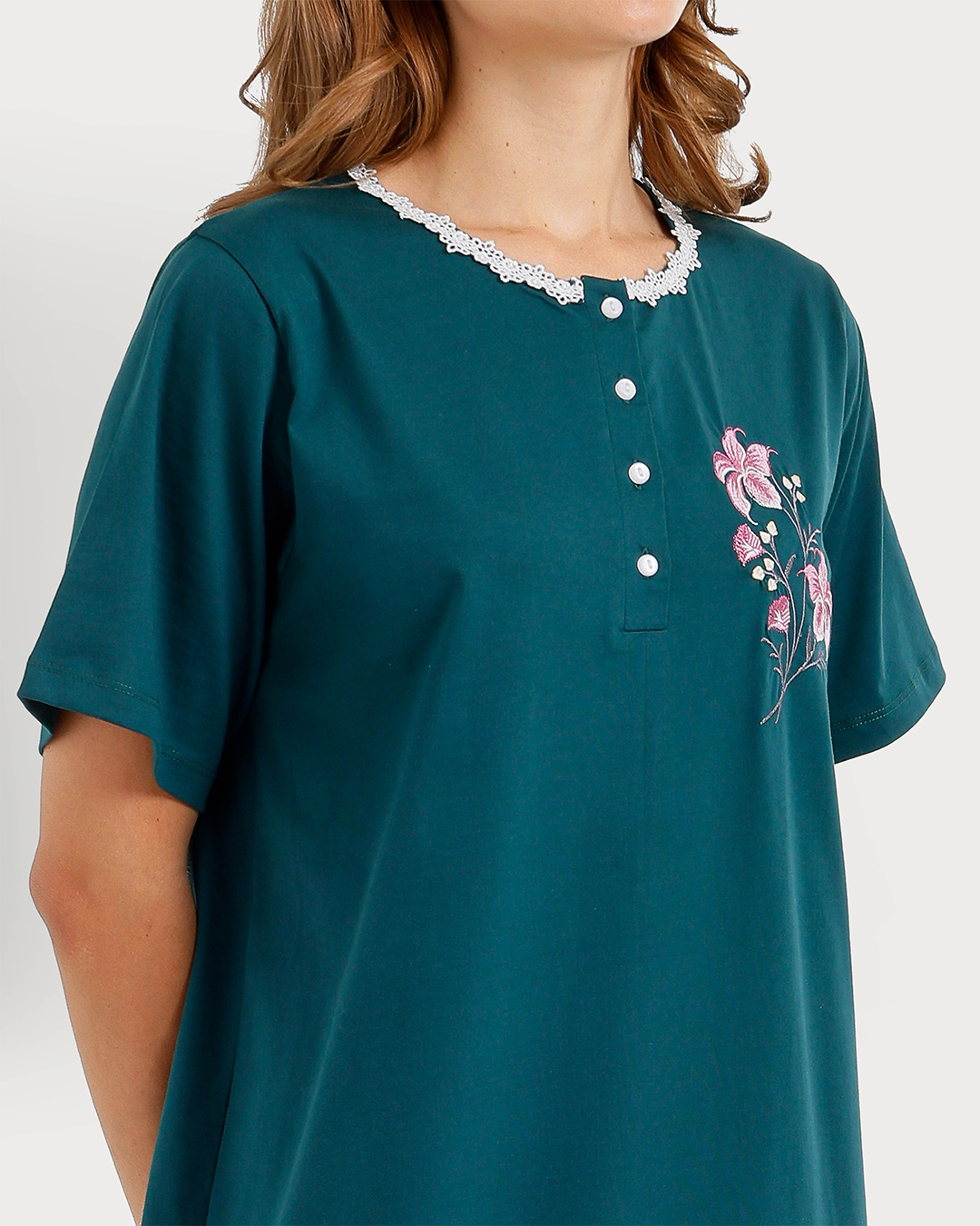 Women's Lycra Half Sleeve Nightgown