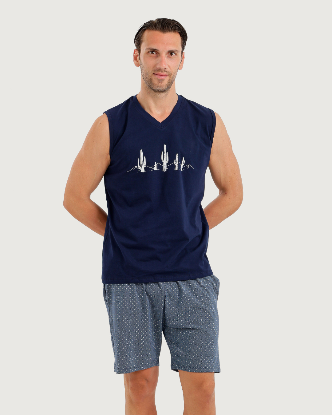 Men's cotton pajama with shorts