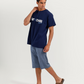 Men's Short Sleeve Pajamas with Capri Pants