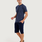 Men's Short Sleeve Pajamas with Capri Pants