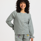 Women's pajama set with buttons and wide pants