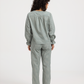 Women's pajama set with buttons and wide pants