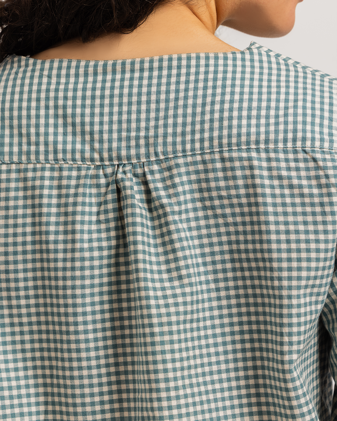 Women's pajama set with buttons and wide pants