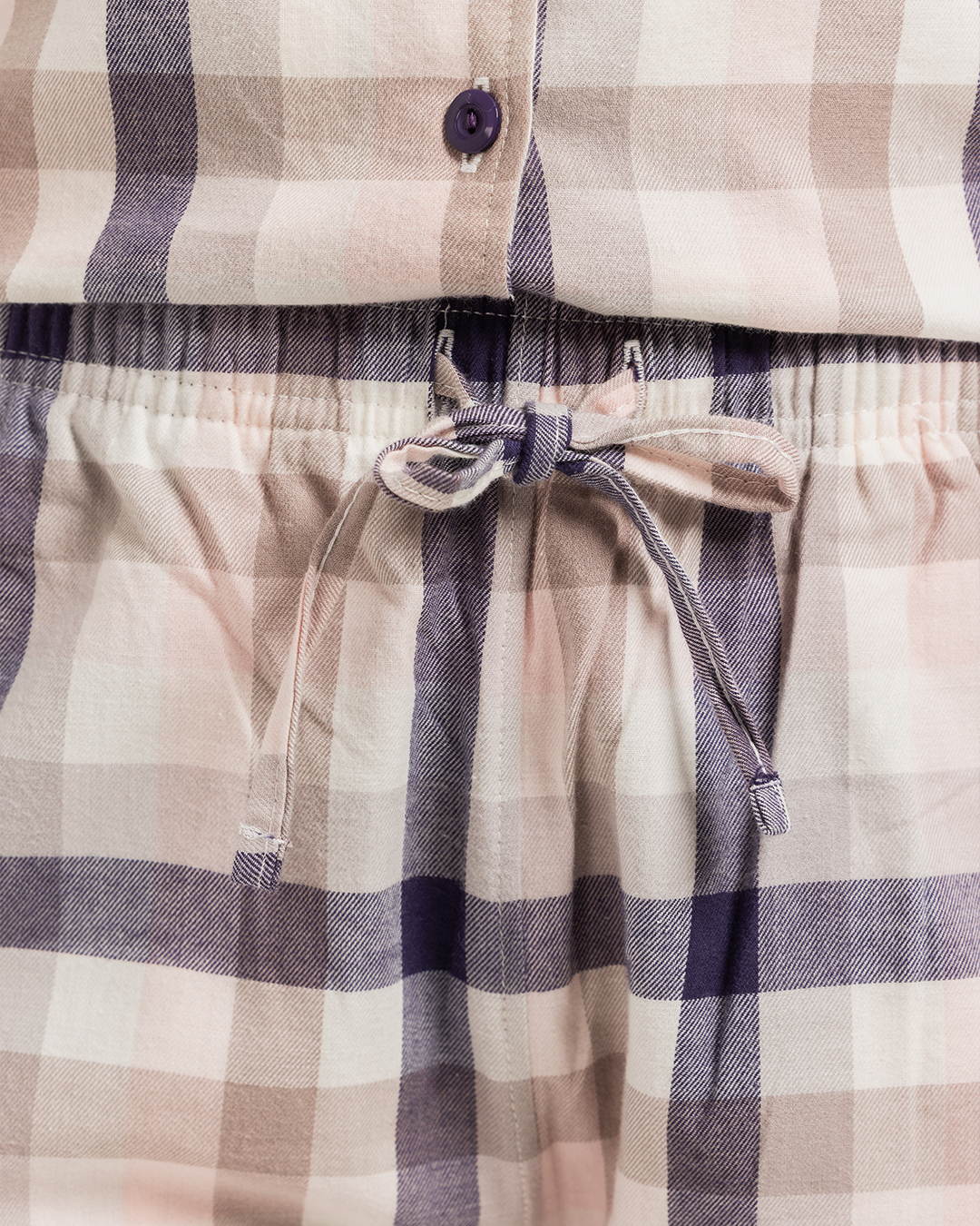 بيجاما حريمي بزراير كاروهات الربيع