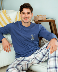 Men's Long Sleeve Checkered Spring Pajamas