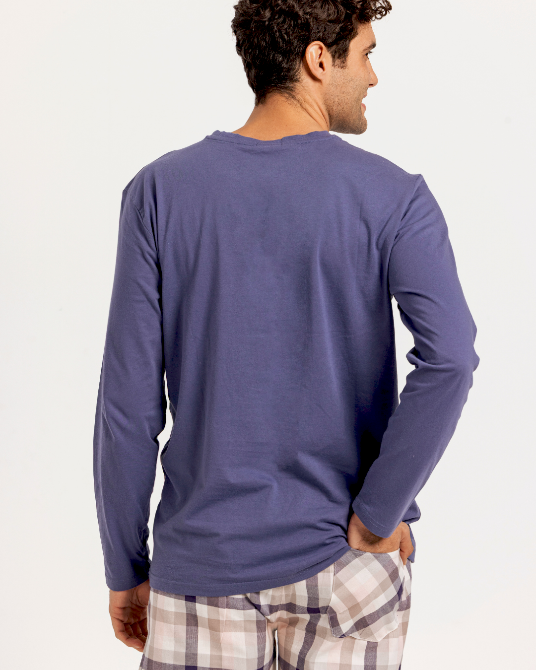 Men's Long Sleeve Checkered Spring Pajamas