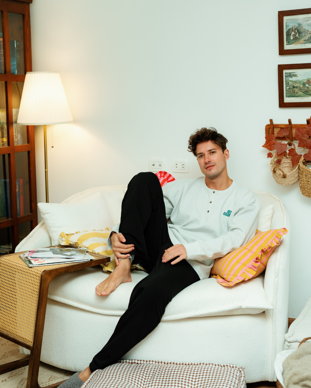 Men's Pajamas with Long Sleeves and Loose Pants