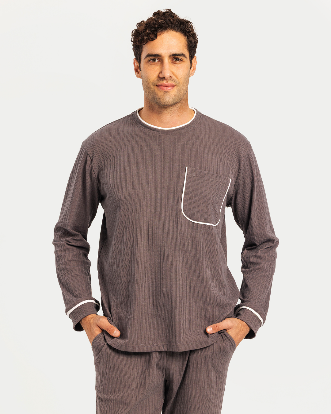 بيجاما رجالى كُم طويل البساطة تصنع الفرق