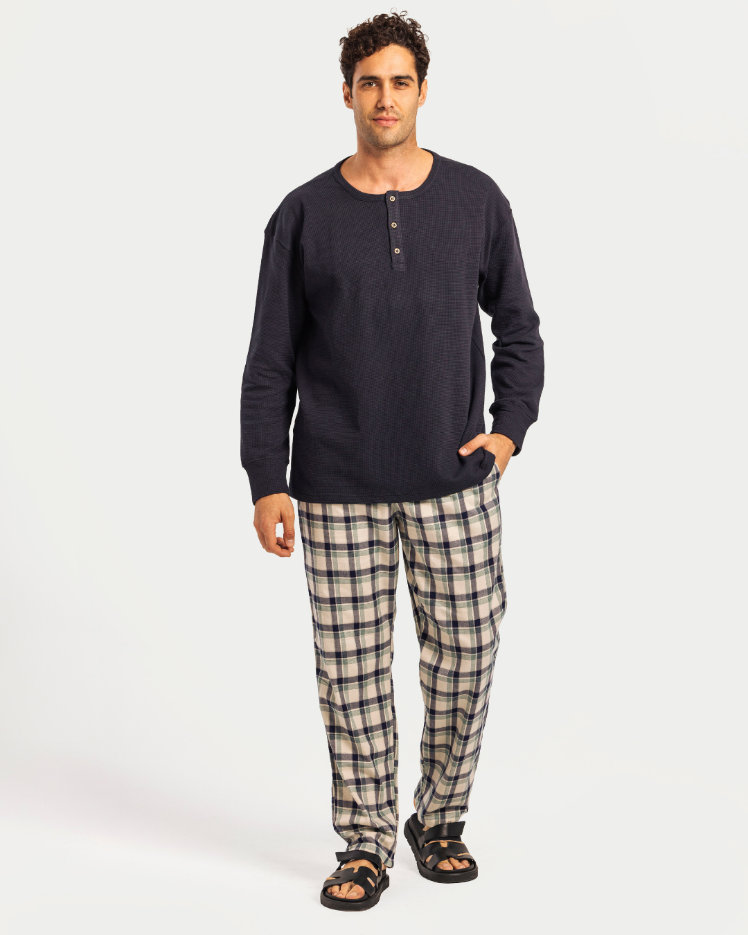 بيجاما رجالي بكُم و زراير