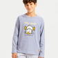 Junior boys' long-sleeve pajama with striped pants