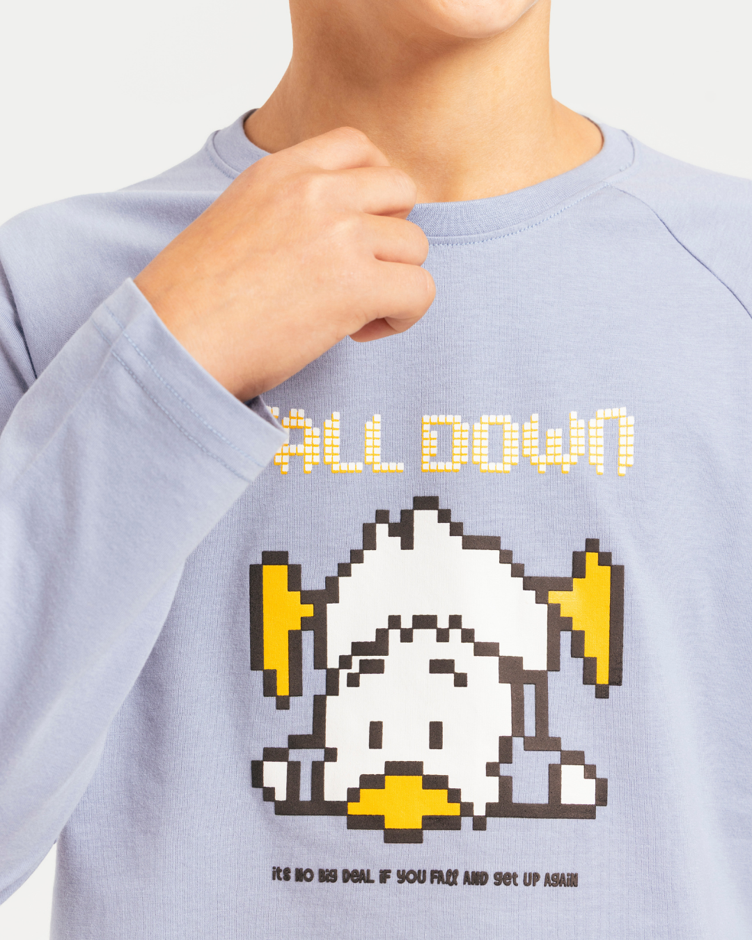 Junior boys' long-sleeve pajama with striped pants