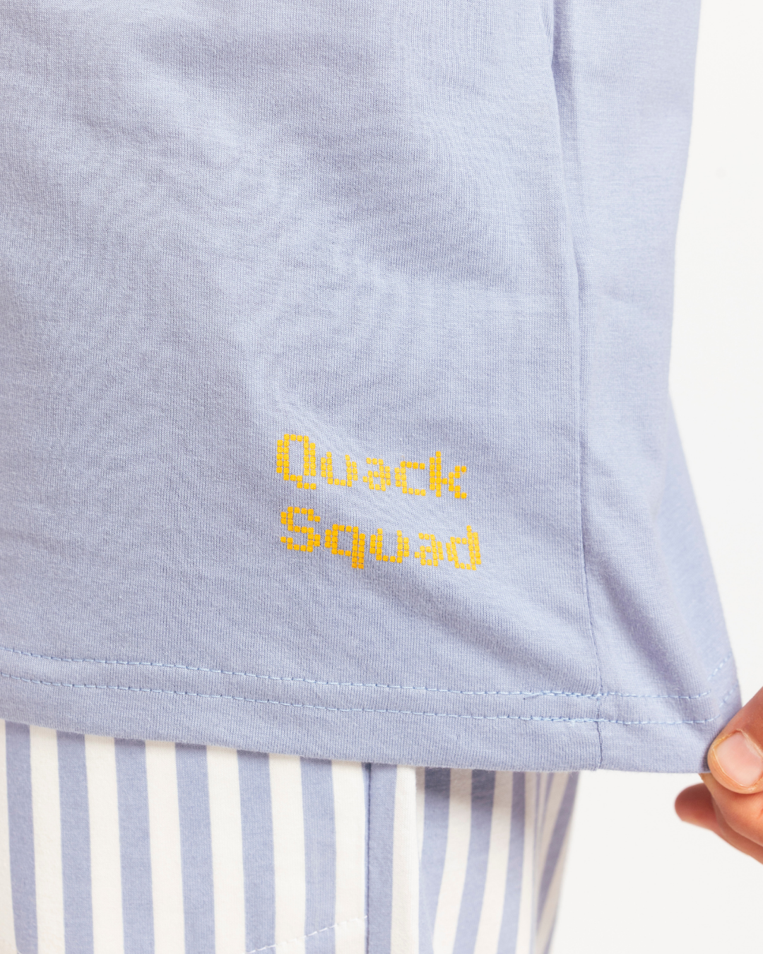 Junior boys' long-sleeve pajama with striped pants