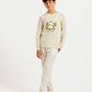 Junior boys' long-sleeve pajama with striped pants