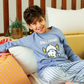 Junior boys' long-sleeve pajama with striped pants