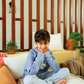 Junior boys' long-sleeve pajama with striped pants