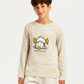 Junior boys' long-sleeve pajama with striped pants