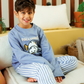 Junior boys' long-sleeve pajama with striped pants