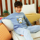 Junior boys' long-sleeve pajama with striped pants