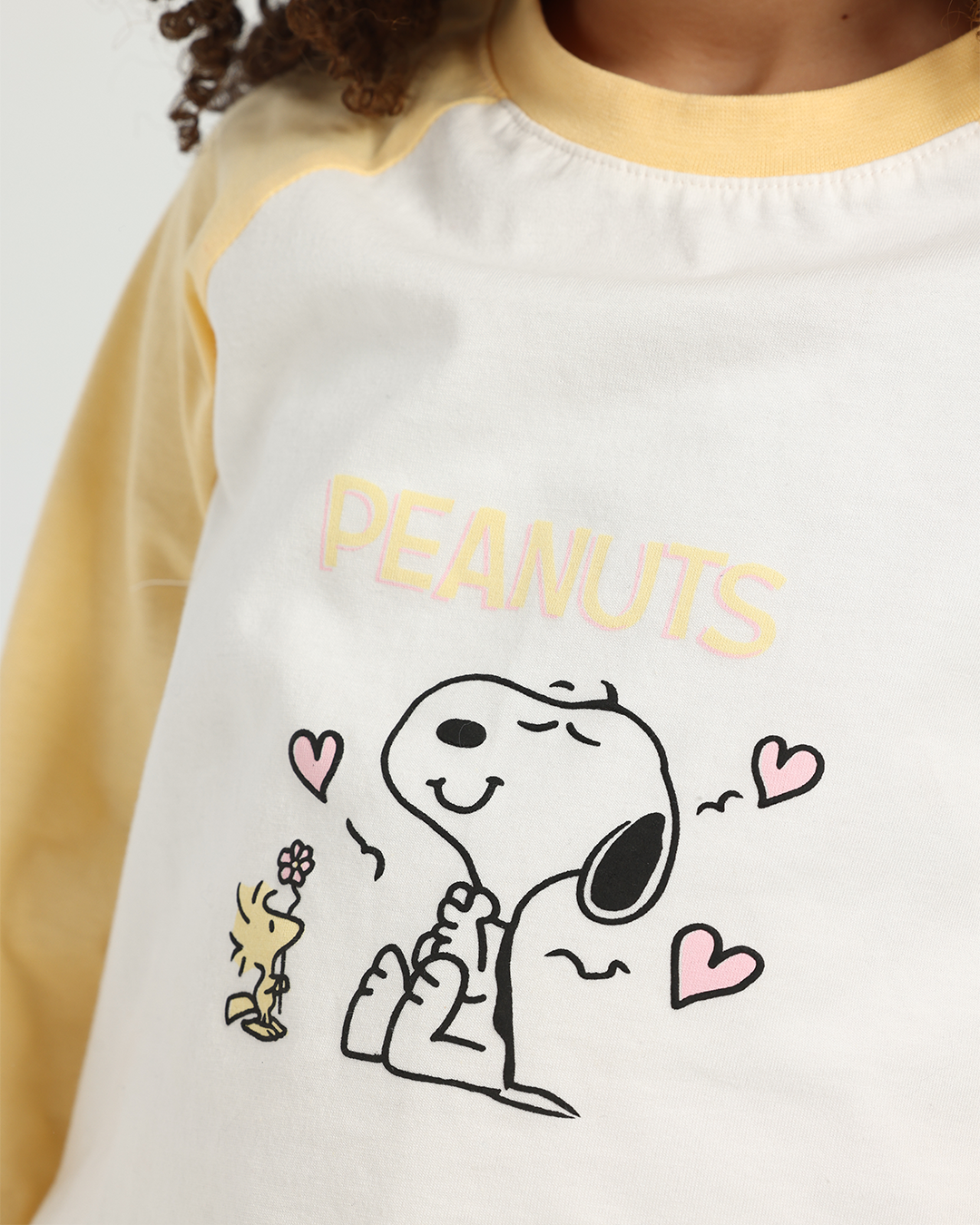 بيجاما بناتي اطفالي بكم و بنطلون خطوط باللوان الربيع