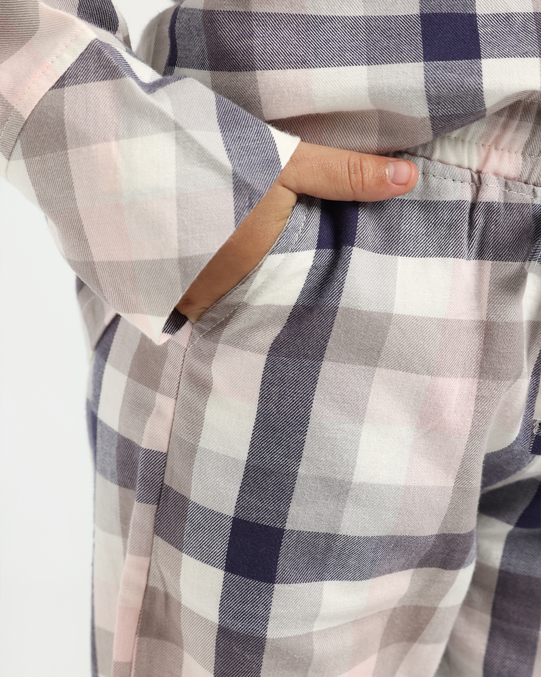 بيجاما بناتي بزراير كاروهات الربيع